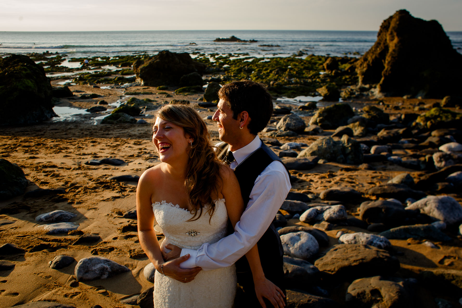 postboda en la playa de bakio