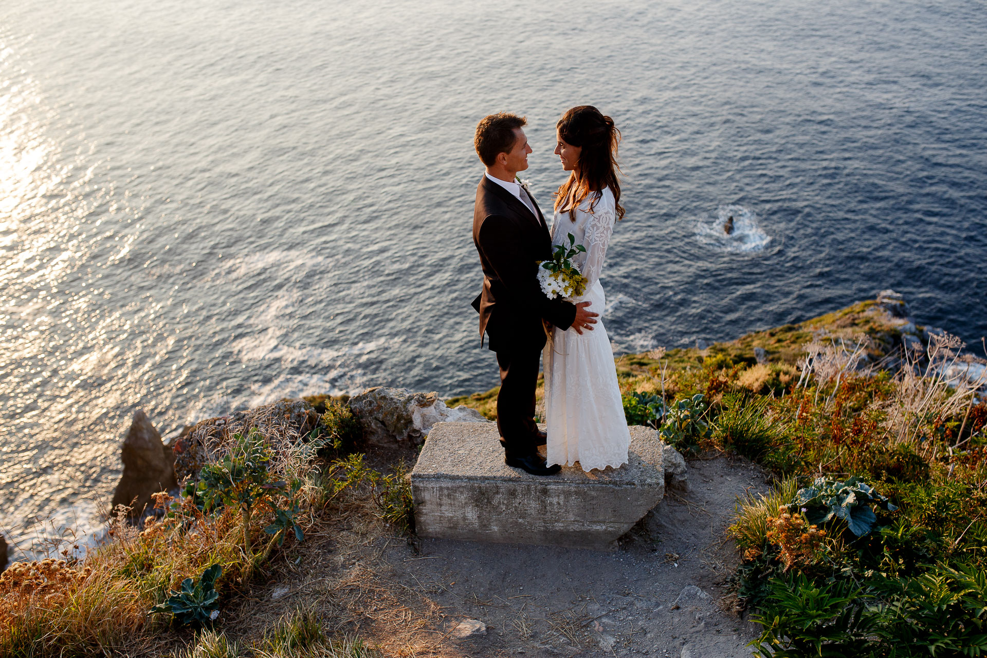 postboda en la playa