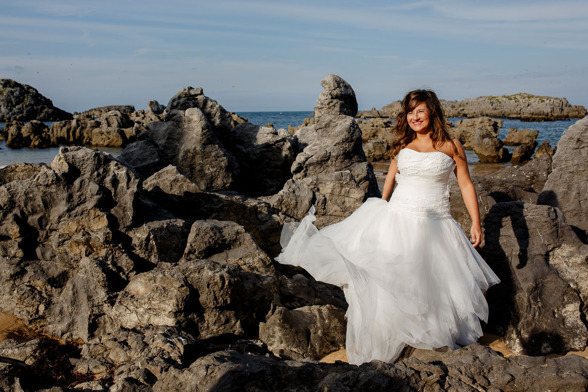 postboda en la playa