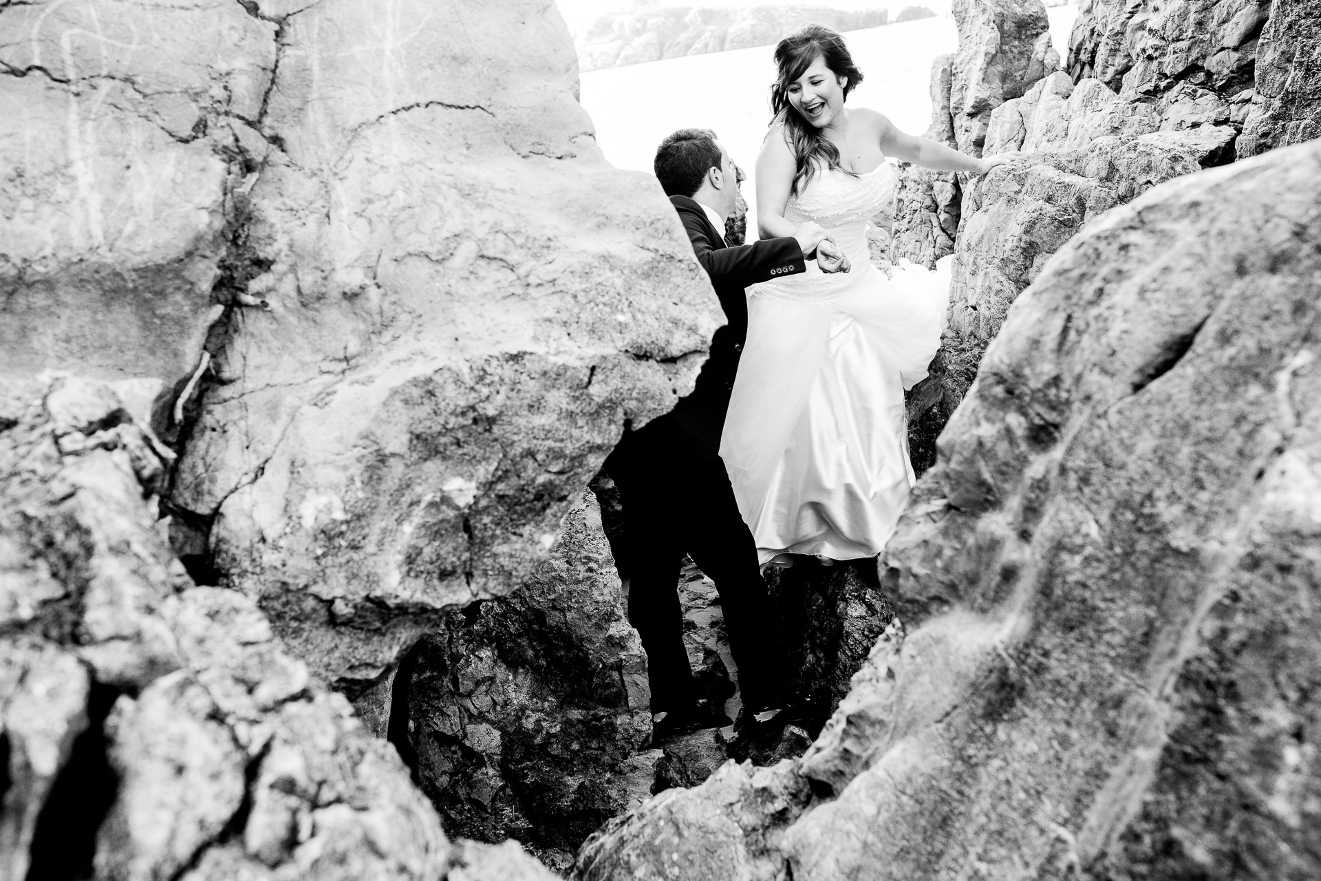 postboda en la playa