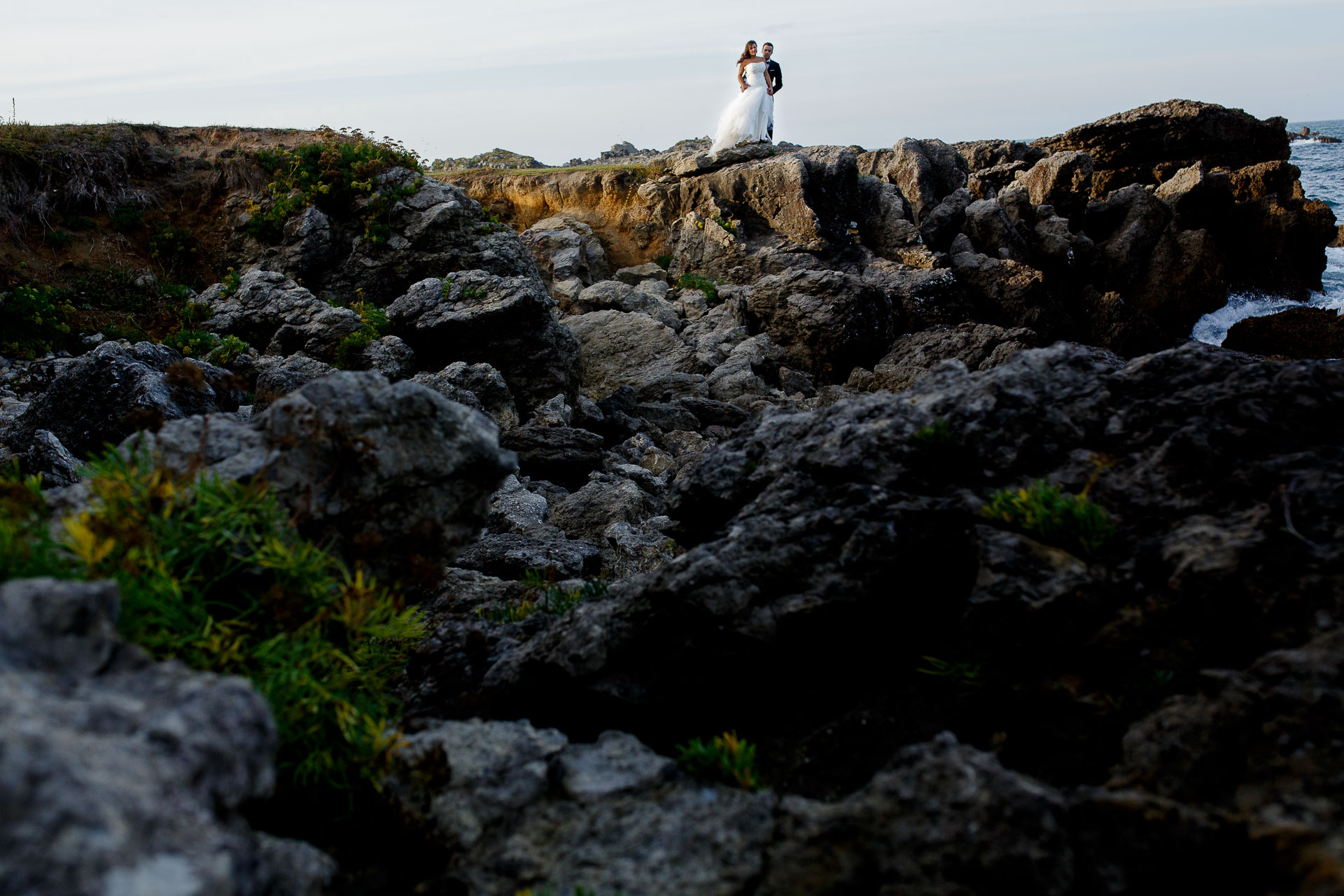 postboda en la playa