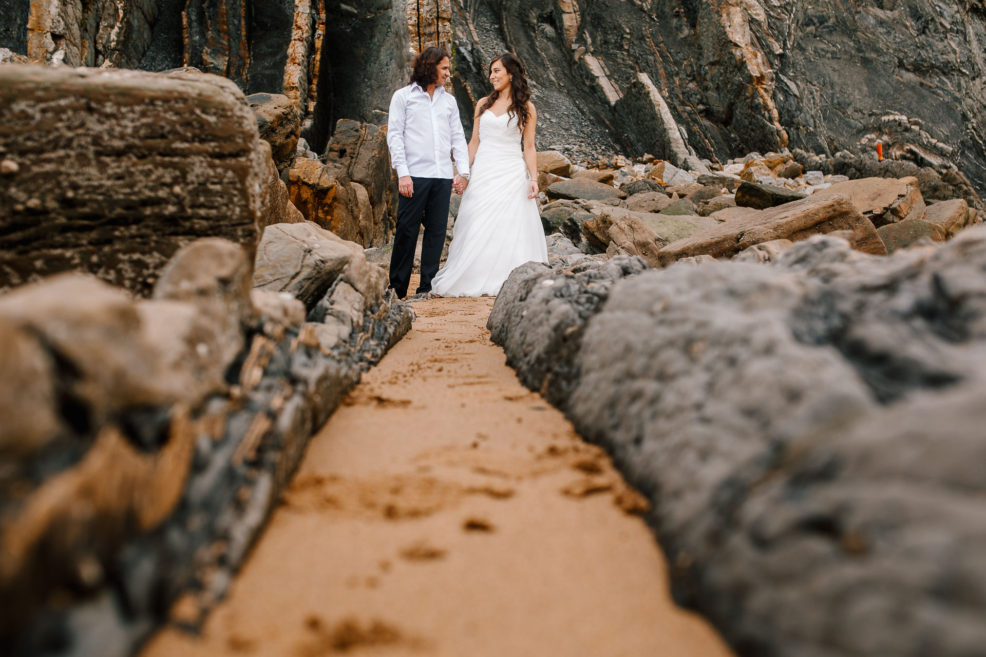 postboda en la playa de Barrika