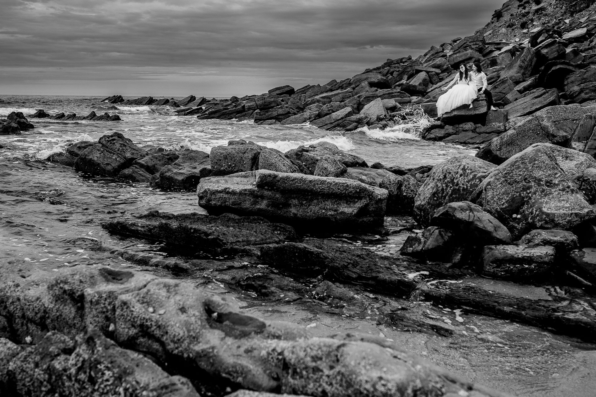 postboda en la playa de Barrika