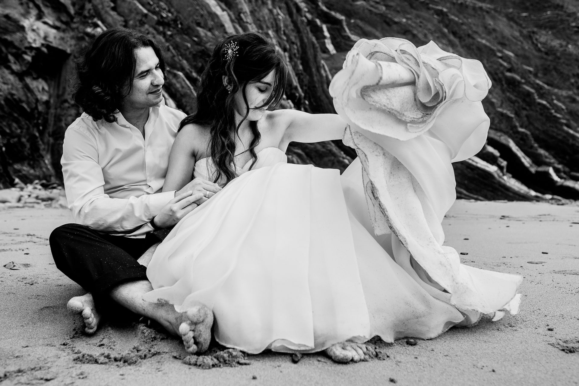 postboda en la playa de Barrika