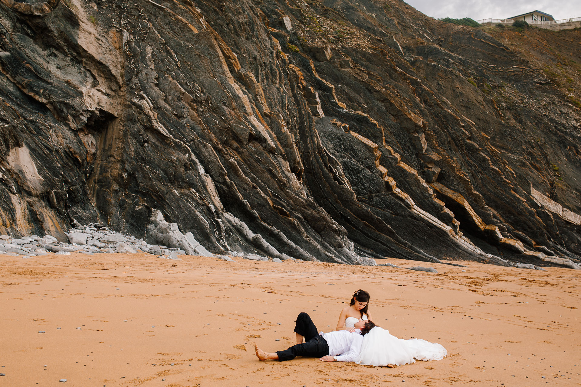 postboda en la playa