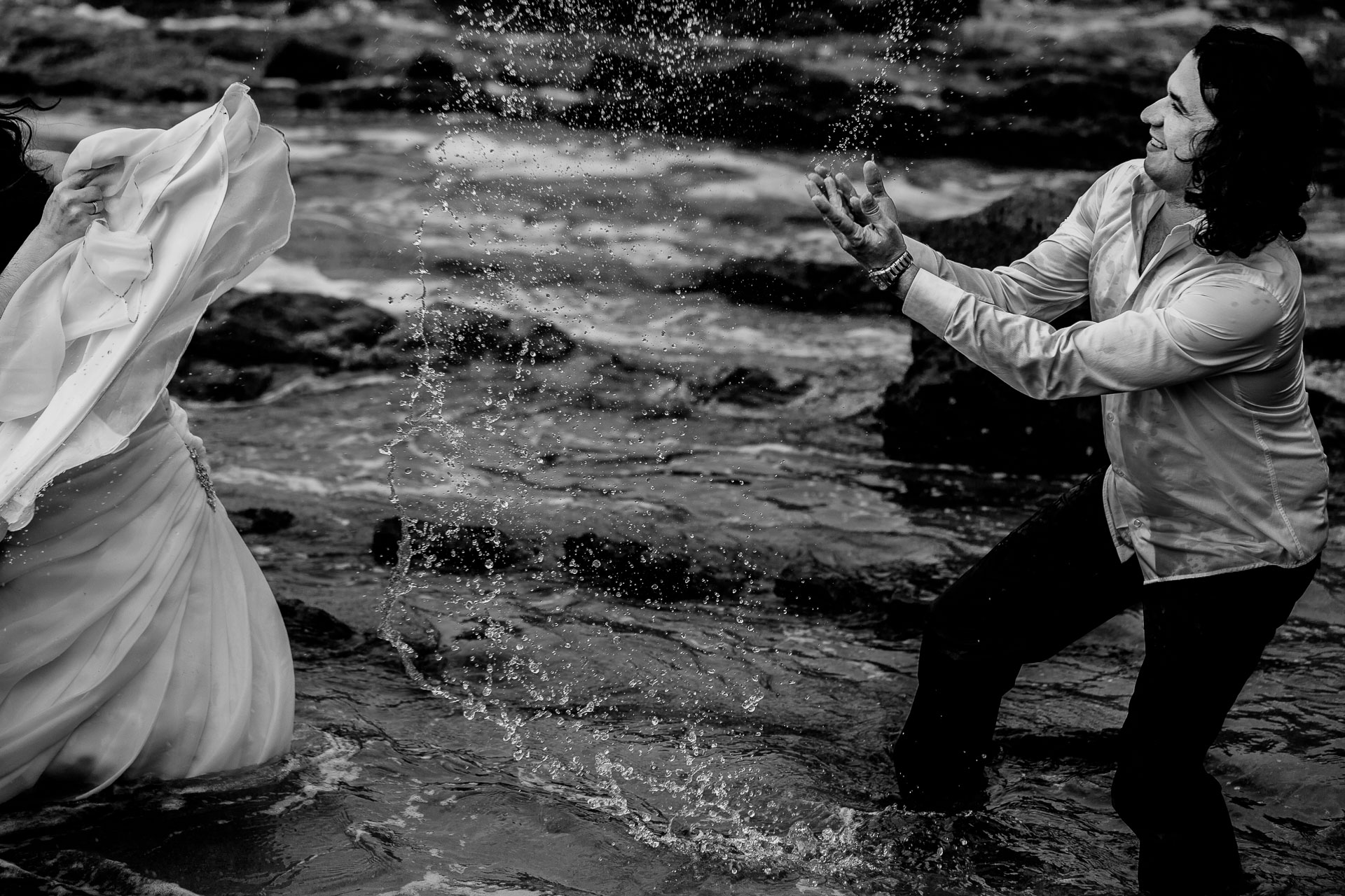 postboda en la playa